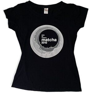 Y2K Asian Art Museum Matcha 2010 Graphic Short Sleeve Black T Shirt Women’s L